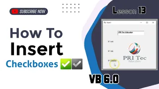 How to insert Checkboxes in VB 6 0 PRI Tec Education