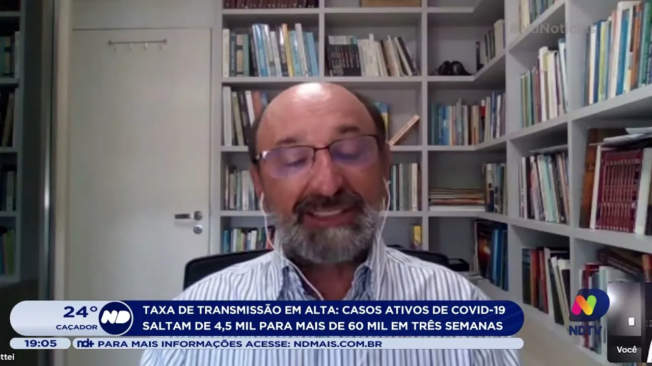 Taxa de transmissão em alta: casos ativos de Covid-19 saltam de 4,5 mil para 60 mil em 3 semanas