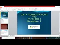 Introduction to the Python