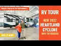 RV TOUR 2022 HEARTLAND CYCLONE 4014 TOY HAULER RV OF THE YEAR FINALIST