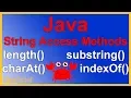 Java String Access Methods - length charAt substring indexOf
