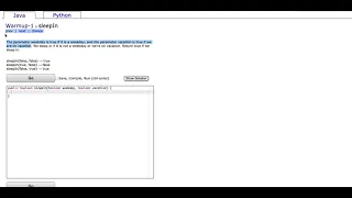 Java CodingBat Warmup-1 sleepIn