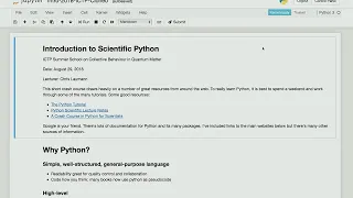 Python-based scientific computing I