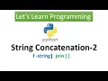 Python String Concatenation f-string join