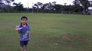 0:58 Just throwing a toy plane around in a field