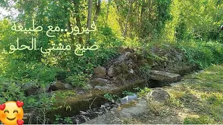 نسم علينا الهوى فيروز طبيعة بستان من بساتين مشتى الحلو الملوعة ضيعة وجمال من أشجار برتقال وزهر ليمون دندنها