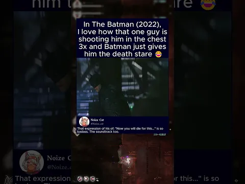 In The Batman (2022), I love how that one guy is shooting him in the chest 3x and Batman just gives