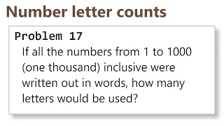 Project Euler Problem 17
