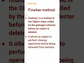 Finalize method 76