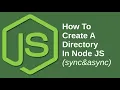 How To Create A Directory In Node JS Async Sync Java Inspires