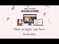 How to log in on your new Avon website
