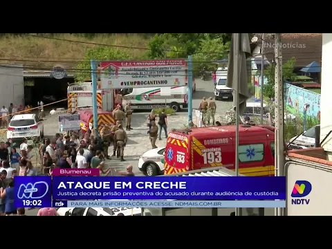 Ataque em creche: Justiça decreta prisão preventiva do acusado durante audiência de custódia