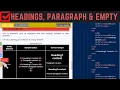 CODING ROUTINE MAKING PAGE CONTENT HTML HEADINGS PARAGRAPH AND EMPTY ELEMENTS
