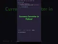 Create Simple Currency Exchanger in Python