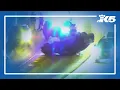 Flipped car blocks multiple lanes of I-405