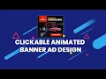 Learn to create clickable HTML5 animated banner ad in Animate CC tweens and mask
