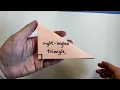 How to fold Right-angled Triangle without glue