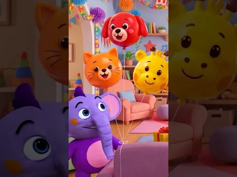 💛 पिले गुब्बारे कहा हो तुम?" 🎈 Balloon Finger Family #shorts #hindirhymes