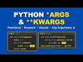 Python args and kwargs Visually Explained Python Tutorial for Beginners