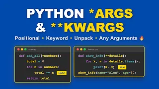 Python args and kwargs Visually Explained Python Tutorial for Beginners