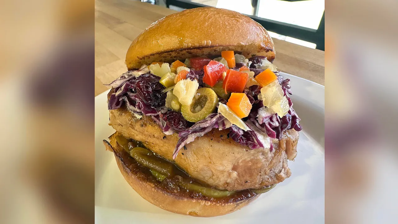 Jeff Mauro Updates Pork Sandwich He Made on Show 12 Yrs Ago