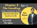 Important Question based on Text file Chapter 5 File Handling Part 4 CBSE Class 12 CS