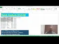 Quick Analysis Ctrl Q Excel Function