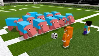 DESAFIAMOS 11 MOBS DO MINECRAFT NO FUTEBOL!!