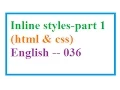 Internal External Inline styles in CSS and HTML part-1 -