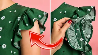 How To Sew Ruffle Sleeve Neatly and Easily 🦋 Flutter (Butterfly) Sleeve Sewing Tips and Tricks