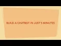 Build a Simple ChatBot in 5 Minutes