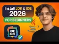 How to Install JDK Setup Eclipse IntelliJ IDEA Java Setup for Beginners 2026