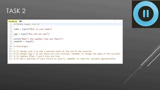 KS3 Computing Python - Variables part 2