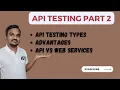 Part 2 What actually we verify in API Testing Advantages of API Testing API Vs Webservices