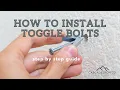 How to Install Toggle Bolts for Installation Into Drywall with Shelf Brackets Hooks Racks