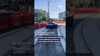 Purple Line construction brings a new challenge for drivers and walkers in Silver Spring