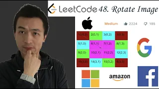 LeetCode 48 Rotate Image Rotate N N Matrix Rotate a Square - Interview Prep Ep 54
