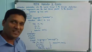 Passing Parameters to Functions in JavaScript Functions JavaScript Tutorial CLASS-44 Telugu