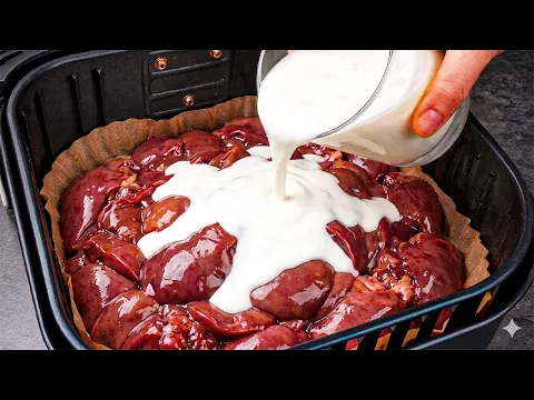 Just Add Cream to Liver in the Air Fryer… I've Never Eaten Liver This Delicious!