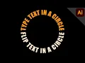 How to Type Flip Text in a Circle in Adobe Illustrator Type on a Path Tutorial