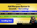 Add Scrolling Text Banners with Marquee Effect on WordPress