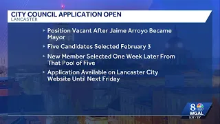 Lancaster opens applications for city council seat