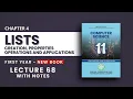 4 1 Lists in Python Creation Properties Operations Applications Class 11 Computer Science