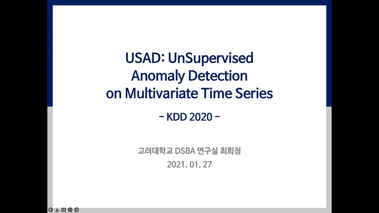 [Paper Review] USAD: UnSupervised Anomaly Detection on Multivariate Time Series