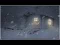 Download Lagu Sneeuwstorm bij een bevroren houten hut┇ Huilende wind en waaiende sneeuw