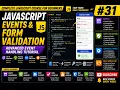 JavaScript Events Form Validation Advanced Event Handling Tutorial