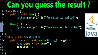 Default Constructor in Java Java Interview Question