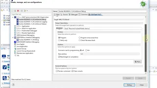 Location of debug flash tool in mcuxpresso