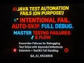 TESTNG SELENIUM FAIL CASE BREAKDOWN - INTENTIONAL FAILURE DEPENDENCY SKIP ASSERTION TRAPS EXPOSED