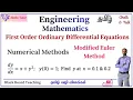 Modified Euler Method MA25C09 Numerical Methods ODE Example 4 Engineering Maths Tamil
